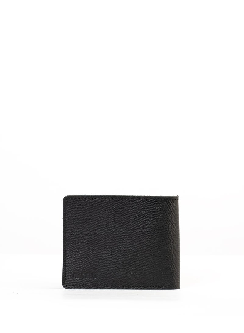 NASEEG Narmer Genuine Leather Wallet From Naseeg - Black Saffiano - Image 1